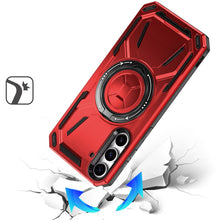 For Samsung Galaxy S24 FE Case Magnetic Circle Metal Rotating Stand Shockproof