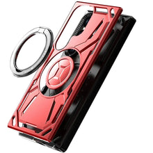 For Samsung S25 Ultra Case Magnetic Circle Rotating Metal Stand +Tempered Glass