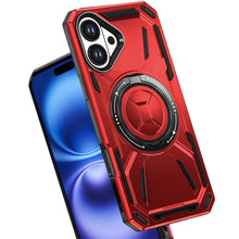 For iPhone 17 Case Magnetic Circle w/ Metal Stand 360 Rotating + Tempered Glass