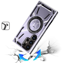 For Samsung S23 Ultra Case Magnetic Circle 360 Rotating Metal Stand Shockproof