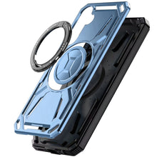 For Samsung S25 FE Case Magnetic Circle Metal Stand Shockproof + Tempered Glass