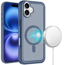 For iPhone 16 Plus 6.7in Case Magnetic Circle Sleek Hybrid Cover +Tempered Glass