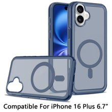 For iPhone 16 Plus 6.7in Case Magnetic Circle Sleek Hybrid Cover +Tempered Glass