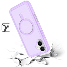 For iPhone 16 Plus 6.7in Case Magnetic Circle Sleek Hybrid Cover +Tempered Glass