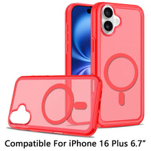 For iPhone 16 Plus 6.7in Case Magnetic Circle Sleek Hybrid Cover +Tempered Glass