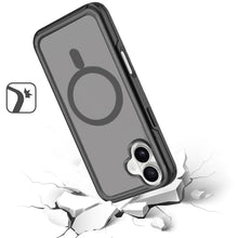 For iPhone 16 6.1inch Case Magnetic Circle Sleek Hybrid Cover + Tempered Glass