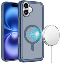 For iPhone 16 6.1inch Case Magnetic Circle Sleek Hybrid Cover + Tempered Glass