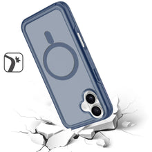 For iPhone 16 6.1inch Case Magnetic Circle Sleek Hybrid Cover + Tempered Glass