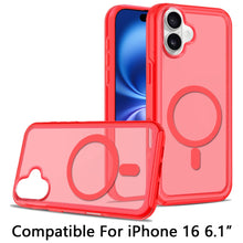For iPhone 16 6.1inch Case Magnetic Circle Sleek Hybrid Cover + Tempered Glass