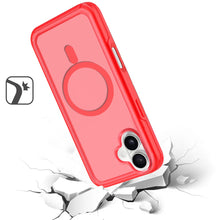 For iPhone 16 6.1inch Case Magnetic Circle Sleek Hybrid Cover + Tempered Glass