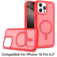 For iPhone 16 Pro 6.3in Case Magnetic Circle Sleek Hybrid Cover + Tempered Glass