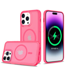 For iPhone 14 PRO MAX Case Magnetic Ring Sleek Frosted Back Hybrid Phone Cover