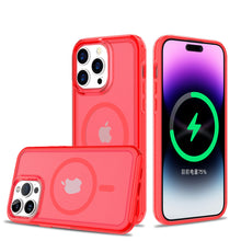 For iPhone 14 PRO MAX Case Magnetic Ring Sleek Frosted Back Hybrid Phone Cover