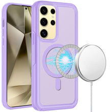 For Samsung Galaxy S24 Ultra Case Translucent Magnetic Charging Hybrid Cover