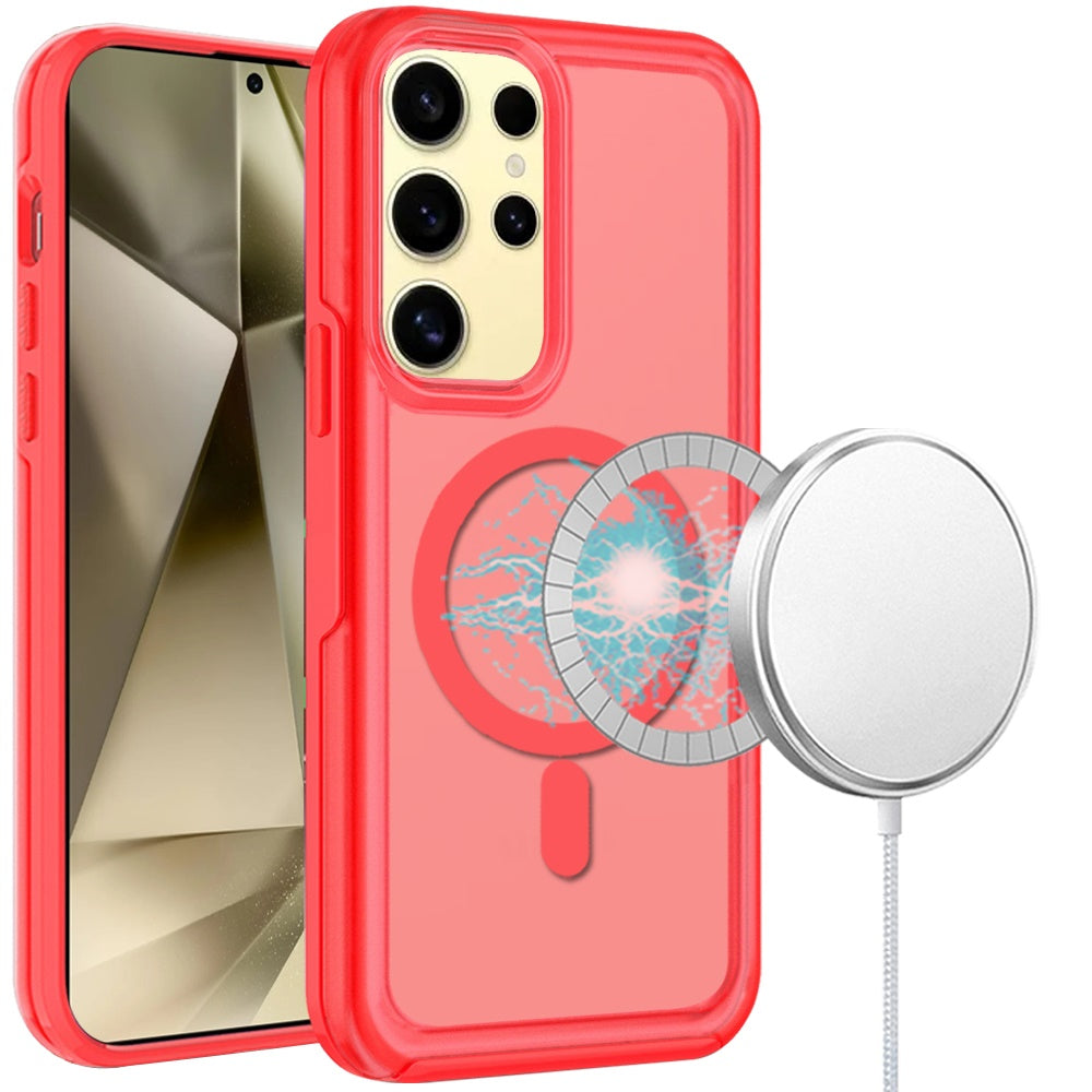 For Samsung Galaxy S24 Case Magnetic Circle Sleek Protective Hybrid Phone Cover