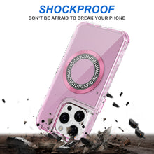 For iPhone 14 PRO MAX 6.7 in. Case Magnetic Charging Circle Bling Hybrid Cover