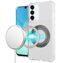 For Samsung A16 5G Case Magnetic Charging Circle Bling Hybrid + Tempered Glass