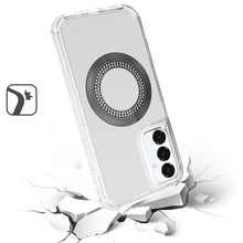 For Samsung A16 5G Case Magnetic Charging Circle Bling Hybrid + Tempered Glass