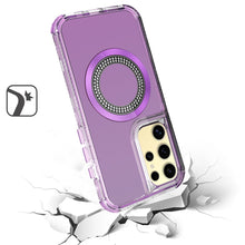 For Samsung Galaxy S24 Case Magnetic Charging Circle Bling Shockproof Hybrid