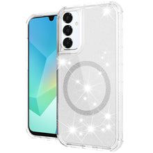 For Samsung A16 5G Case Magnetic Charging Glitter Shockproof + Tempered Glass