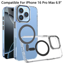 For iPhone 16 PRO MAX Case Magnetic Circle Matching Color Trim + Tempered Glass