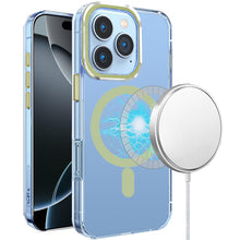 For iPhone 16 PRO MAX Case Magnetic Circle Matching Color Trim + Tempered Glass