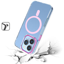 For iPhone 16 PRO MAX Case Magnetic Circle Matching Color Trim + Tempered Glass