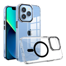 For iPhone 15 Case Magnetic Circle Phone Cover w/ Trim Color + 2 Tempered Glass