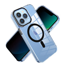 For iPhone 15 Case Magnetic Circle Phone Cover w/ Trim Color + 2 Tempered Glass