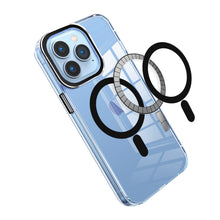 For iPhone 15 Case Magnetic Circle Phone Cover w/ Trim Color + 2 Tempered Glass