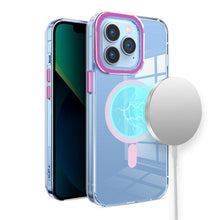 For iPhone 12 Pro Max Case Magnetic Circle Cover Matching Trim + Tempered Glass