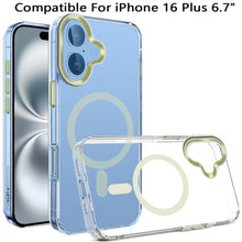 For iPhone 16 Plus 6.7in Case Magnetic Circle Match Color Trim + Tempered Glass