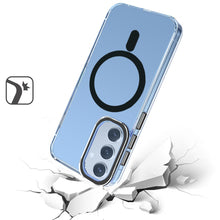 For Samsung Galaxy S24 FE Case Magnetic Ring Clear Cover w/ Matching Trim Color