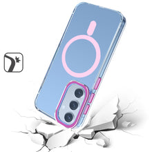 For Samsung Galaxy S24 FE Case Magnetic Ring Clear Cover w/ Matching Trim Color