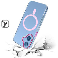 For iPhone 16 6.1inch Case Magnetic Circle Matching Color Trim + Tempered Glass