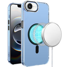 For iPhone 16e Case Magnetic Circle Matching Color Trim Cover + Tempered Glass