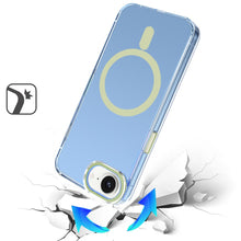 For iPhone 16e Case Magnetic Circle Matching Color Trim Cover + Tempered Glass