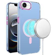 For iPhone 16e Case Magnetic Circle Matching Color Trim Cover + Tempered Glass