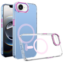 For iPhone 16e Case Magnetic Circle Matching Color Trim Cover + Tempered Glass