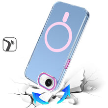 For iPhone 16e Case Magnetic Circle Matching Color Trim Cover + Tempered Glass