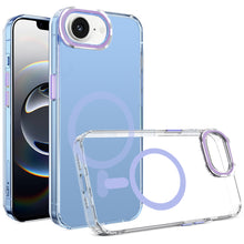 For iPhone 16e Case Magnetic Circle Matching Color Trim Cover + Tempered Glass