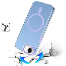 For iPhone 16e Case Magnetic Circle Matching Color Trim Cover + Tempered Glass