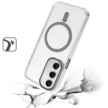 For Samsung Galaxy S24+ Plus Case Magnetic Charging Clear Back with Color Trim