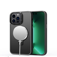 For iPhone 14 PRO MAX 6.7 in. Case Magnetic Circle Metal Chromed Ring Stand