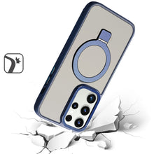 For Samsung Galaxy S24 Ultra Case Magnetic Charging Ring Stand Metallic Cover