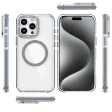 For iPhone 15 Pro Max Case Magnetic Circle Color Matching Trim +2 Tempered Glass