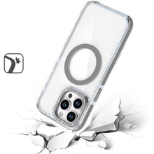 For iPhone 15 Pro Max Case Magnetic Circle Color Matching Trim +2 Tempered Glass