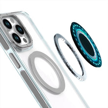 For iPhone 15 Pro Max Case Magnetic Circle Color Matching Trim +2 Tempered Glass