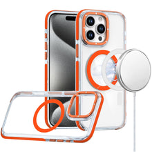 For iPhone 15 Pro Max Case Magnetic Circle Color Matching Trim +2 Tempered Glass