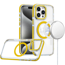 For iPhone 15 Pro Max Case Magnetic Circle Color Matching Trim +2 Tempered Glass